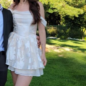 Elegant Off-Shoulder White Dress